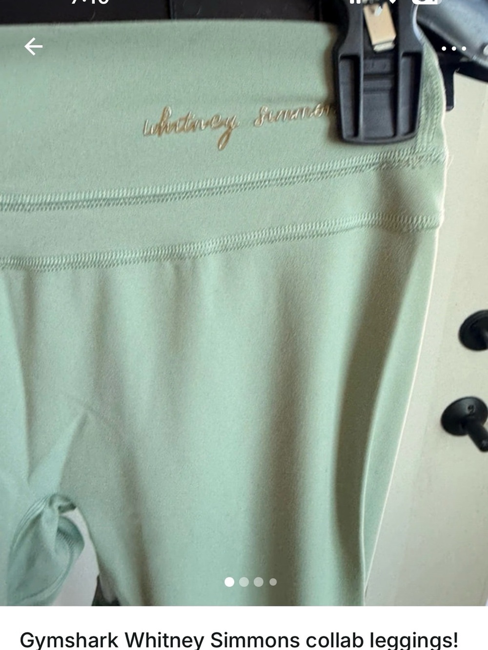 Whitney Simmons Sage Green Leggings with ruffle butt